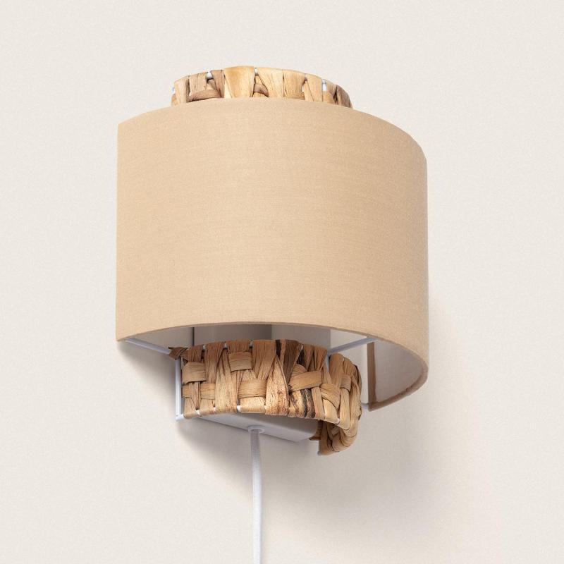 Imagen de Aplique de Pared Fibras Naturales y Tela Orleans
