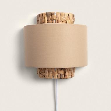 Imagen de Aplique de Pared Fibras Naturales y Tela Orleans
