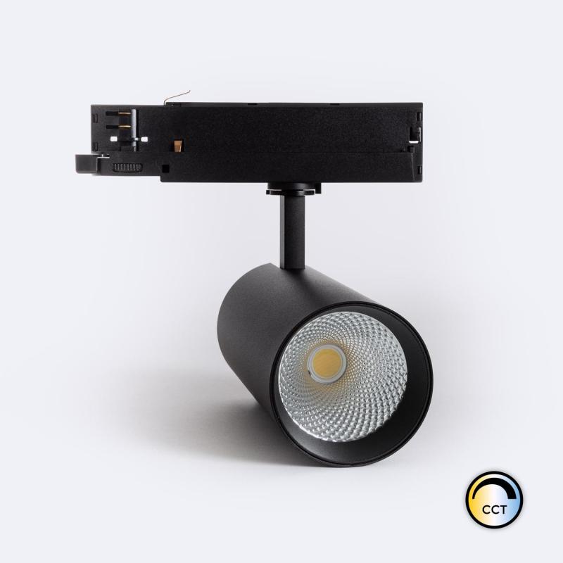 Imagen de Foco Carril LED Trifásico 40W Carlo LIFUD CCT Seleccionable Negro