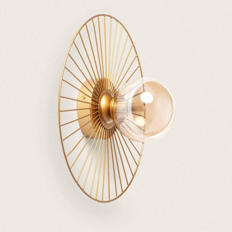 Imagen de Aplique de Pared Metal y Cristal Dharma
