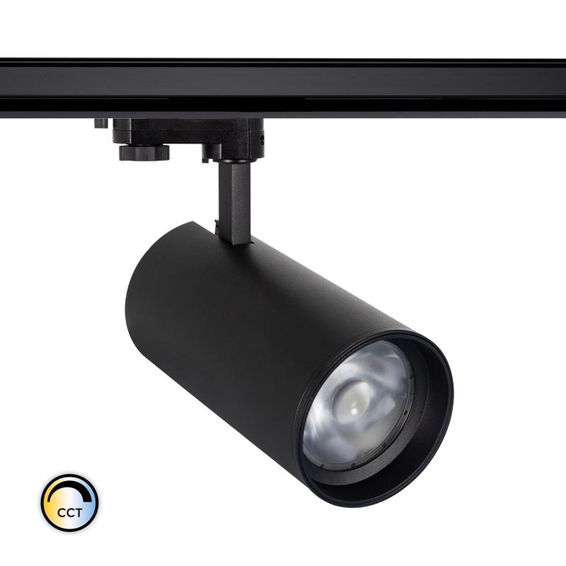 Imagen de Foco Carril LED Trifásico 30W CCT Seleccionable d'Angelo PHILIPS Xitanium con Óptica Variable Negro
