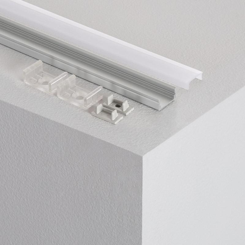 Imagem de Perfil de Alumínio de Superfície com Cobertura Contínua para Fitas LED até 12mm