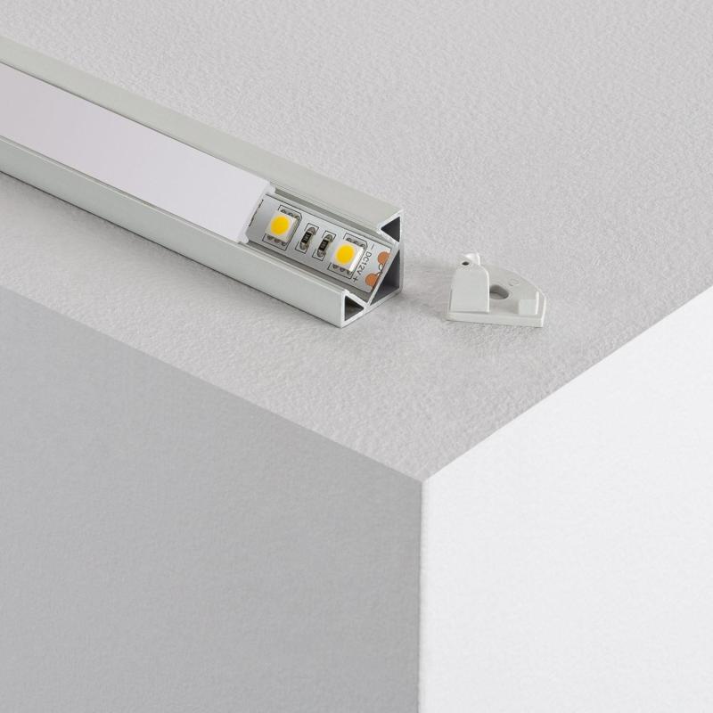 Imagem de Perfil de Aluminio para Esquinas Plano 1m para Fita LED Até 10 mm 