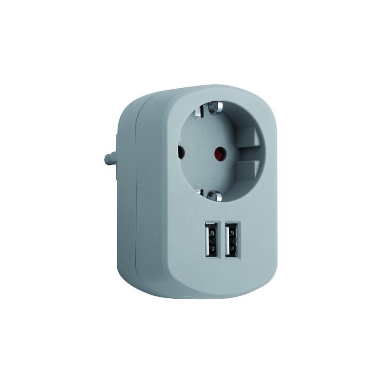 Imagem de Adaptador Ficha Tipo F Schuko + 2 USB-A SIMON CL118123
