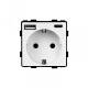 Imagen de Enchufe con USB Schuko Tipo F con Marco Cristal Modern