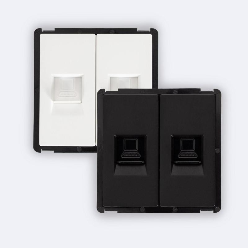 Imagen de Toma RJ45 Cat 6 Doble Internet Modern