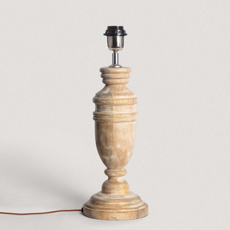 Producto de Base Lámpara de Mesa Madera Hausa ILUZZIA