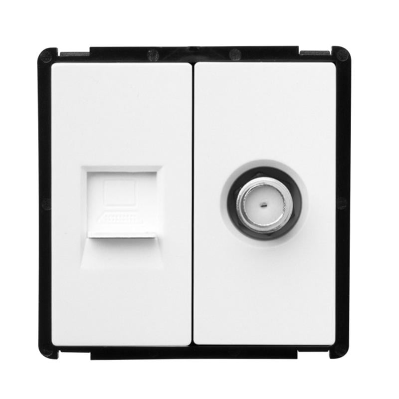 Imagem de Tomada RJ45 Internet + Satélite Modern