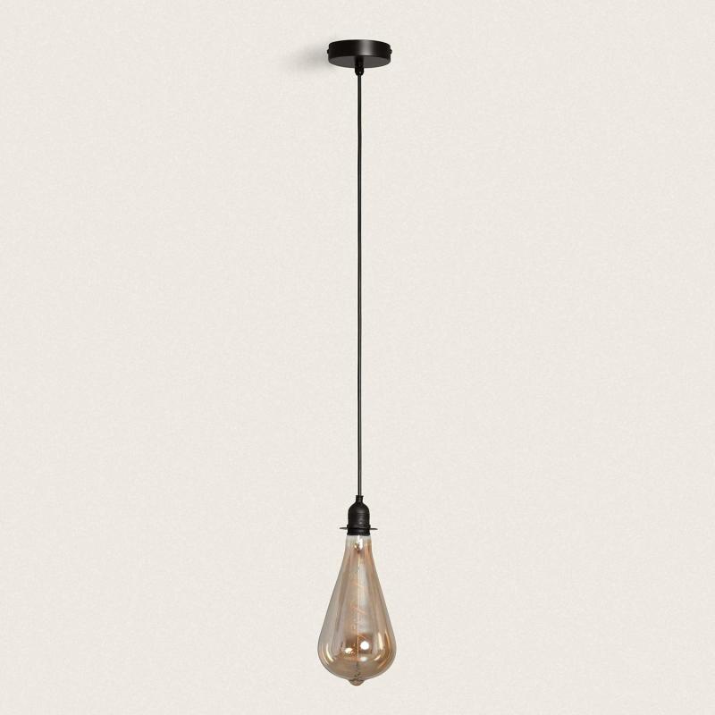 Imagem de Suporte com Porta Lâmpadas para Candeeiro Suspenso Exterior com Cabo PVC 
