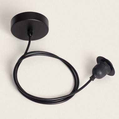 Imagem de Suporte com Porta Lâmpadas para Candeeiro Suspenso Exterior com Cabo PVC 