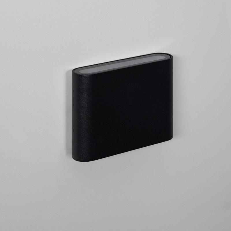 Imagem de Aplique de Parede Exterior LED 6W Iluminação Dupla Face Alumínio Quadrado Preto Luming