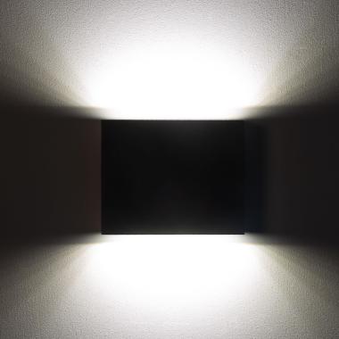 Imagen de Aplique de Pared Exterior LED 6W Iluminación Doble Cara Cuadrado Negro Kaysa