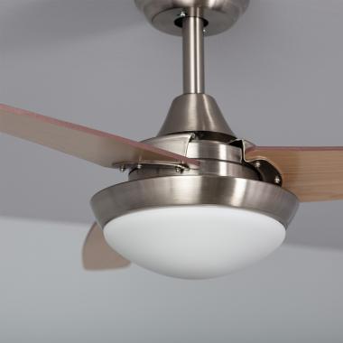 Imagem de Ventoinha de Teto Silenciosa Neil LED Madeira 107cm Motor DC WiFi 