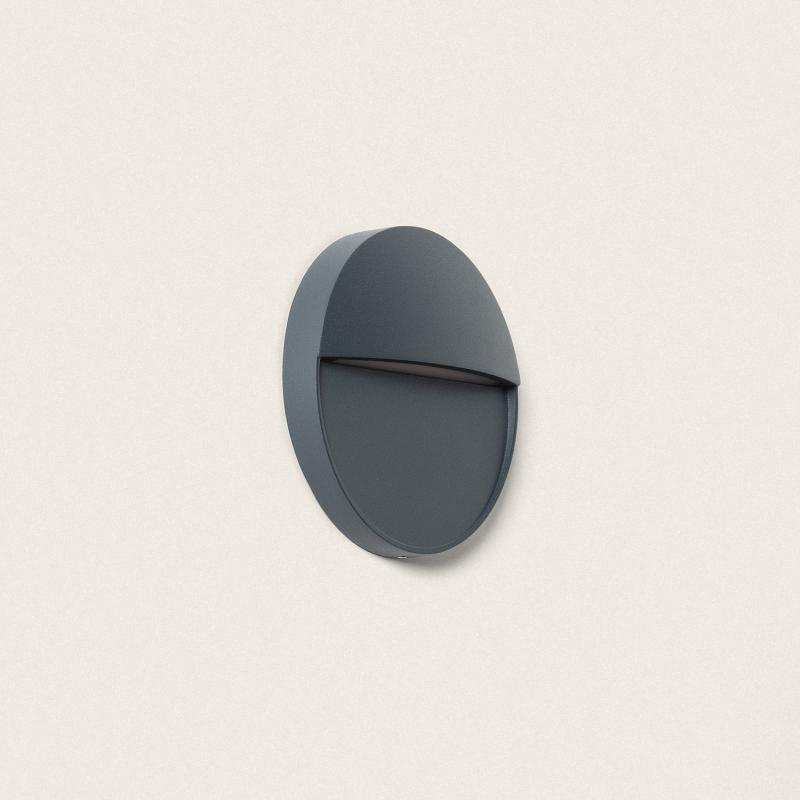 Imagen de Aplique de Pared Exterior LED 3W CCT Seleccionable Aluminio Superficie Circular Jade