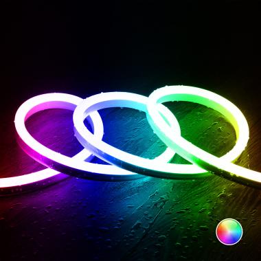 Product Bobina Tira Neón LED RGB Regulable 220V SFLEX12 50 Metros IP65 Corte 100 cm