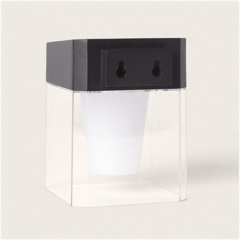 Produto de Aplique de Parede Exterior Solar LED 1,5W Alumínio com Sensor de Movimento Efren Square