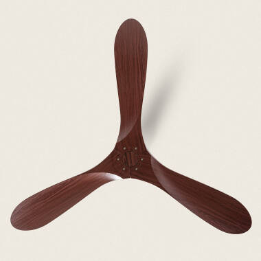 Imagem de Ventoinha de Teto Silenciosa Spetses Branca Madeira 132cm Motor DC para Exterior