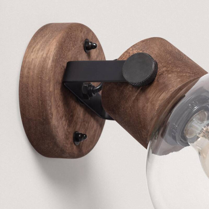 Imagen de Lámpara de Pared Madera y Cristal Dallas Glass ILUZZIA