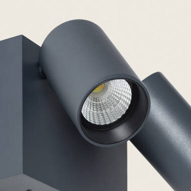 Imagem de Aplique de Parede Exterior LED 18W Alumínio CCT Seleccionável Dois Focos Kuriya