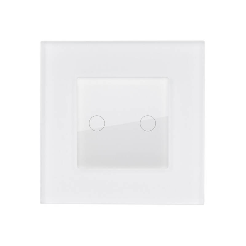 Imagen de Interruptor Táctil Doble Conmutado y Cruzamiento con Marco Cristal Modern