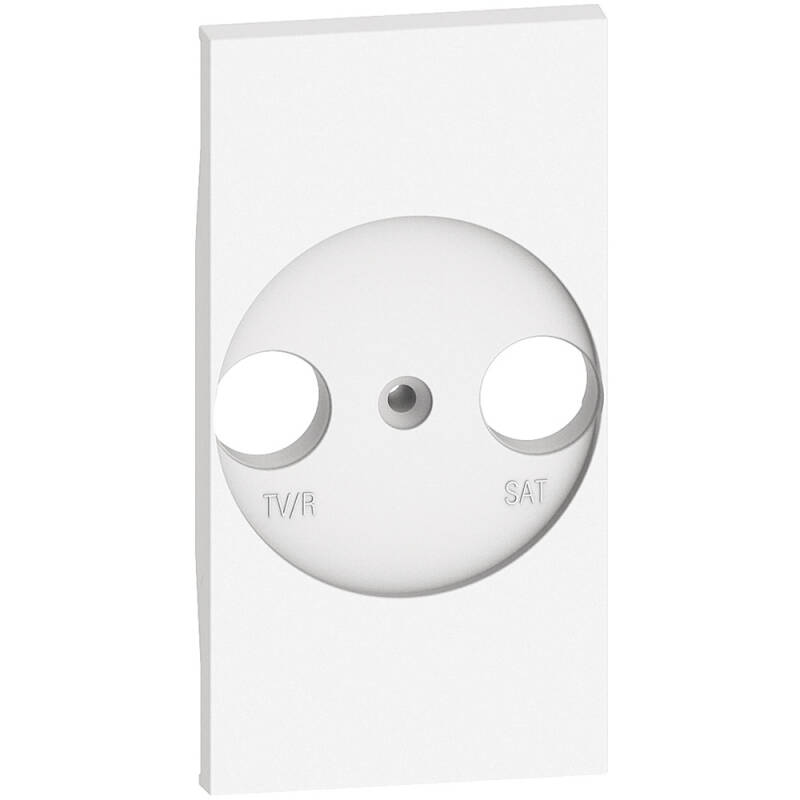 Imagen de Frontal Adaptador Universal Base TV/R-SAT 2 Módulos BTicino Living Now K_4212