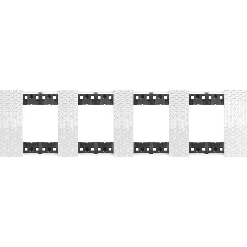 Producto de Placa Embellecedora 2 x 4 Módulos IMD BTicino Living Now KA4802M4M_