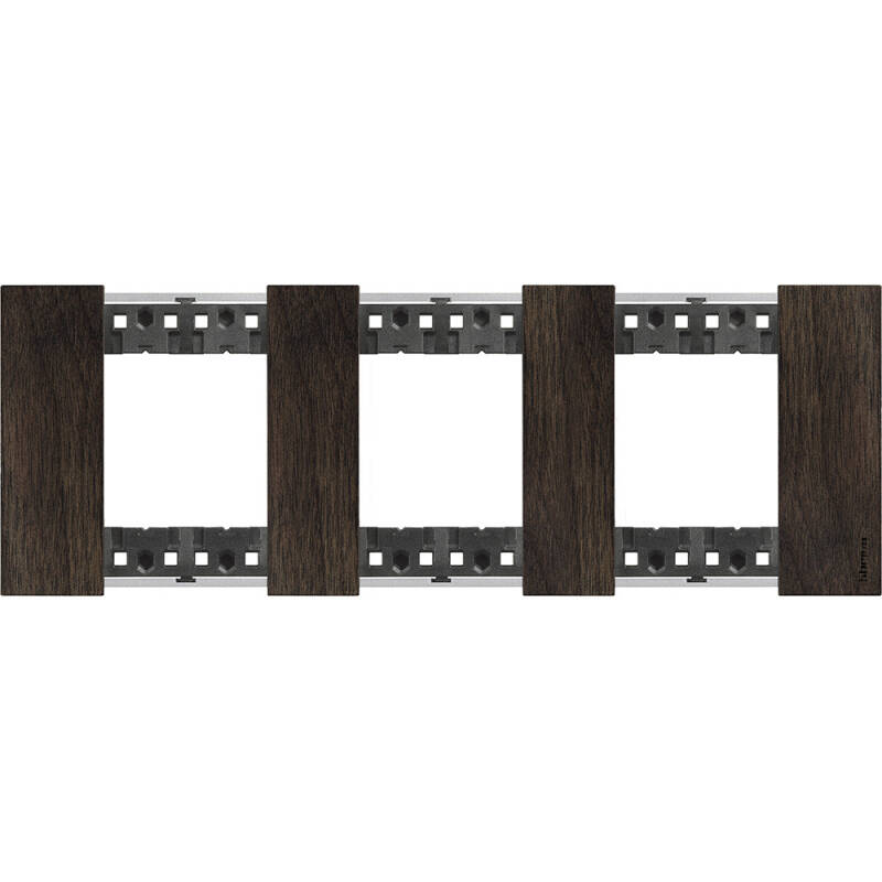 Producto de Placa Embellecedora 2 x 3 Módulos Madera BTicino Living Now KA4802M3L_