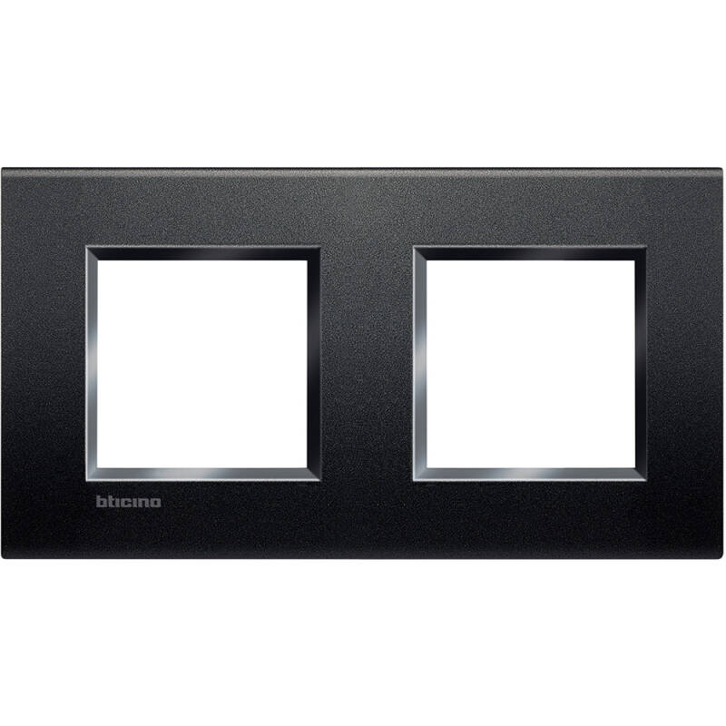 Imagem de Placa Quadrada 2x2 Módulos BTicino Living Light LNA4802M2BI
