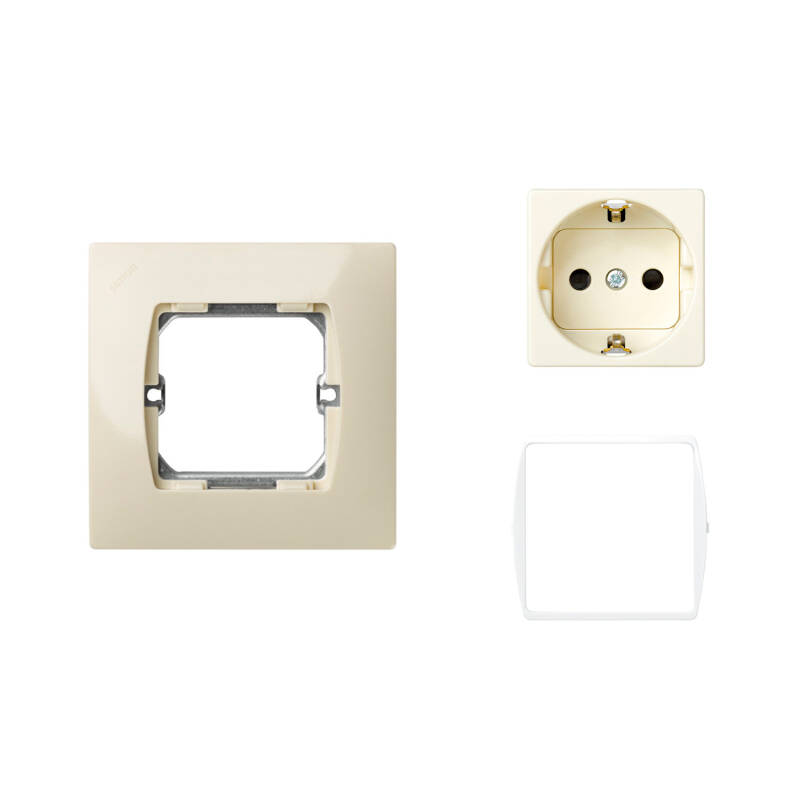 Imagen de Kit Enchufe Tipo F Schuko con Toma a Tierra SIMON 27