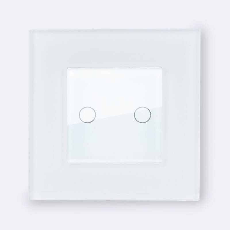 Imagen de Interruptor Táctil Doble con Marco Cristal Modern