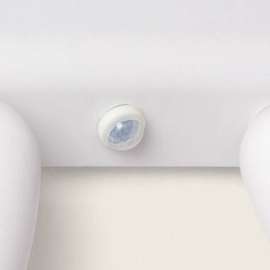 Imagen de Aplique de Pared Exterior LED 12W Aluminio Con Detector de Movimiento PIR Abel Large Dos Focos