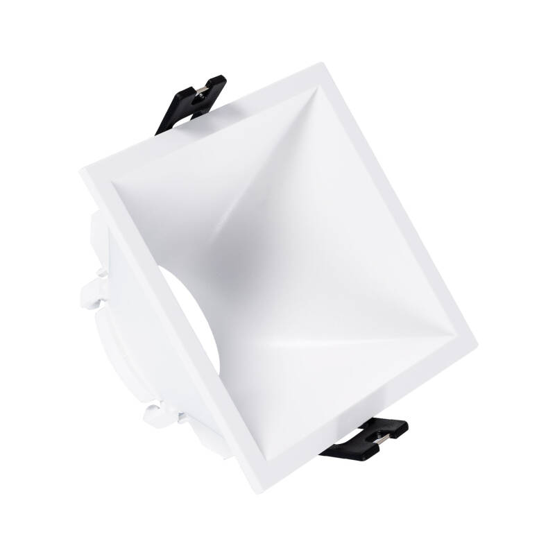 Imagem de Aro Downlight Quadrado 45º Baixo UGR para Lâmpada LED GU10 / GU5.3 Corte 85 x 85 mm Imagem de Aro Downlight Quadrado 45º Baixo UGR para Lâmpada LED GU10 / GU5.3 Corte 85 x 85 mm