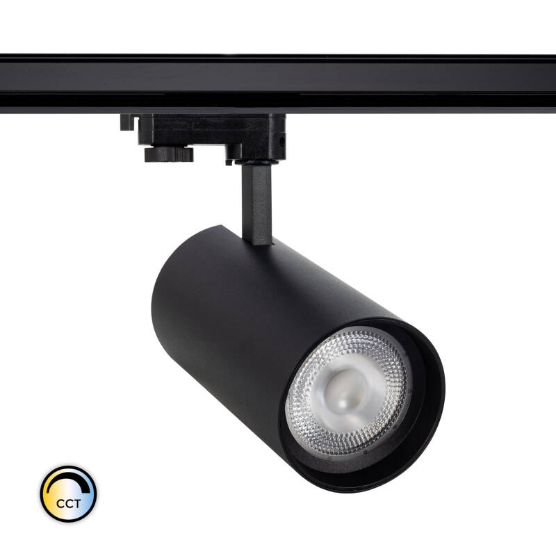 Imagen de Foco Carril LED Trifásico 30W CCT Seleccionable d'Angelo PHILIPS Xitanium con Óptica Variable Negro