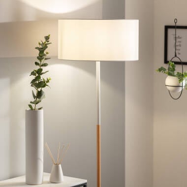 Imagen de Lámpara de Pie Metal y Madera Silinda