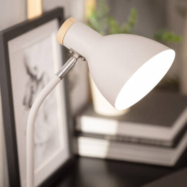 Imagen de Lámpara Flexo Escritorio Aluminio y Madera Luxo