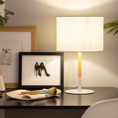 Imagen de Lámpara de Mesa Metal y Madera Silinda WiFi con Regulador