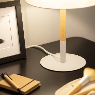 Imagen de Lámpara de Mesa Metal y Madera Silinda WiFi con Regulador