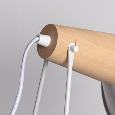 Imagen de Lámpara de Mesa de Metal y Madera Lanni