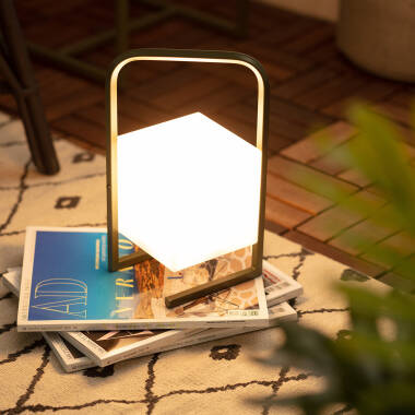 Imagen de Lámpara de Mesa LED Portátil para Exterior Aluminio con Batería USB Recargable Tiber