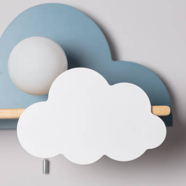 Imagen de Lámpara de Pared de Madera y Metal Infantil Mahina