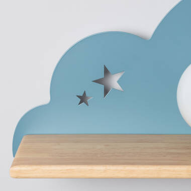 Imagen de Lámpara de Pared de Madera y Metal Infantil Mahina