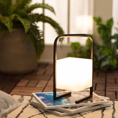 Imagen de Lámpara de Mesa LED Portátil para Exterior Aluminio con Batería USB Recargable Tiber
