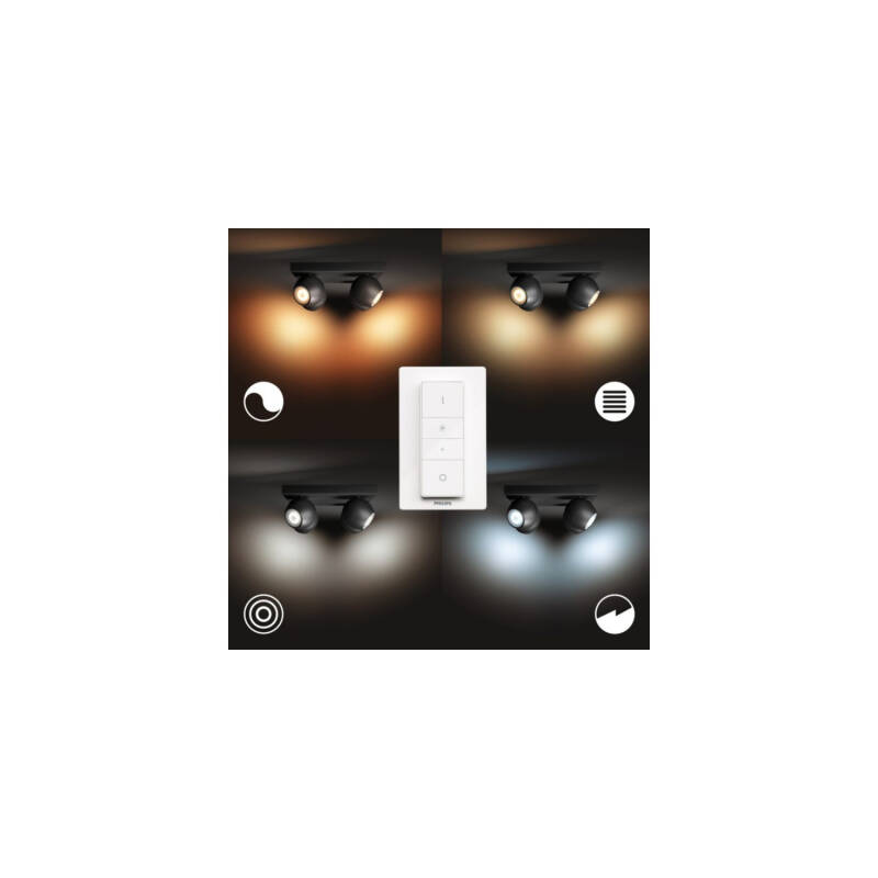 Produto de Candeeiro de Teto White Ambiance Quatro Focos GU10 PHILIPS Hue Buckram 