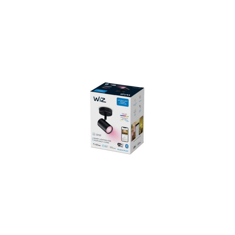 Imagem de Candeeiro de Parede LED Regulável RGB Smart WiFi+Bluetooth 4.9W Um Foco WiZ Imageo