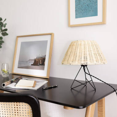 Imagem de Candeeiro de Mesa de Rattan Salmor