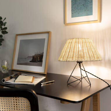 Imagem de Candeeiro de Mesa de Rattan Salmor
