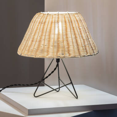 Imagem de Candeeiro de Mesa de Rattan Salmor