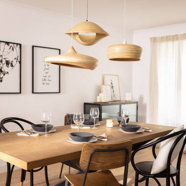 Imagen de Lámpara Colgante Bambú Shuka Acacia  Ø480 mm ILUZZIA