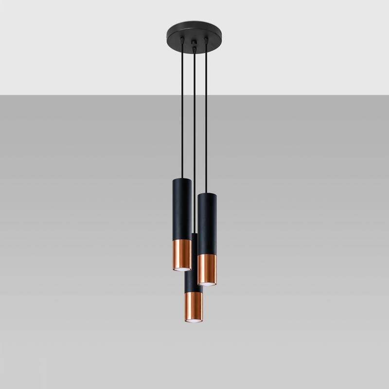 Imagem de Candeeiro Suspenso Loopez 3P Metal SOLLUX