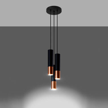 Imagem de Candeeiro Suspenso Loopez 3P Metal SOLLUX